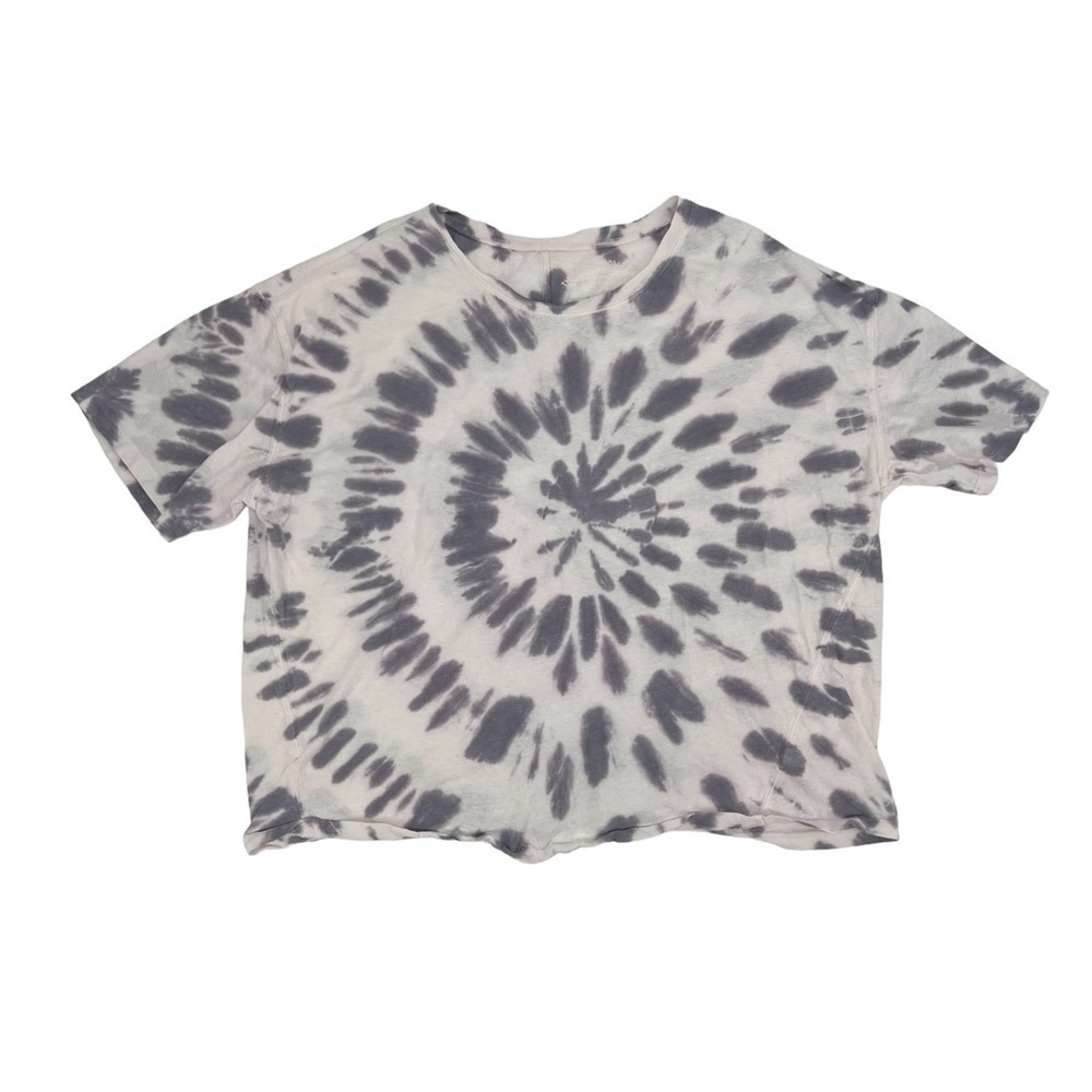 Aeropostale Purple Tie Dye Boyfriend Crop Short Sleeve T-shirt Size Med Women’s